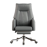 Chaise de bureau en cuir avec structure métallique, siège confortable en PU de qualité supérieure, hauteur réglable, design moderne pour la maison, le bureau et le salon