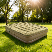 Matelas Gonflable Pliable 3 Couches Taille Queen Personnalisé avec Housse Floquée Capacité 2 Personnes pour Camping, École, Chambre Moderne