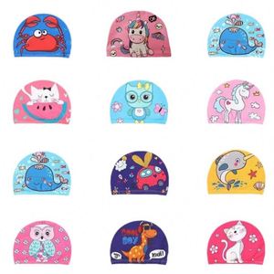 Bonnet de bain en nylon pour enfants et bébés, personnalisé avec logo de dessin animé coloré, qualité supérieure 2024, amusant WL SC8900 - Product Image 2