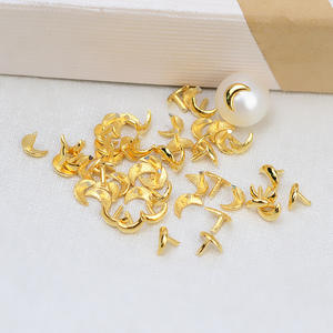 10 DIY 925 Silver Small Moon Plug <b>Concealer</b> Baroque Through-Hole Bead Plug Accessory Material for Jewelry Flower Hat Baroque - Product Image 3