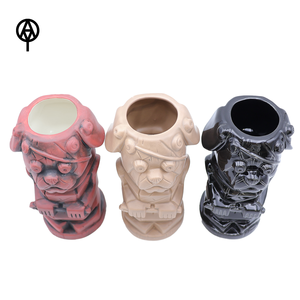 Wholesale Premium OEM Custom Ceramic <strong>Pug</strong> Tiki <strong>Mug</strong> 3D Vintage Stoneware Capacity for Business Gifts &amp; Tiki Bars Collectors - Product Image 3