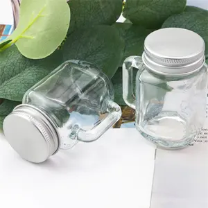 35 ml 60 ml Mini-Schmuckglas mit Griffen Schot-Gläser für Getränke Kerzen Handwerk Geschenke