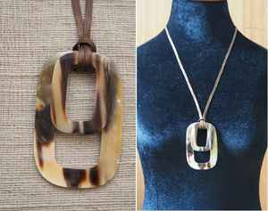 Collier en corne de buffle durable, artisanat naturel, bijoux faits à la main, inspirés de la nature et du patrimoine culturel - Product Image 5