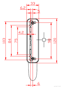 Poignées de fenêtre en aluminium <span class=keywords><strong>Cremone</strong></span> avec clé pour fenêtres intérieures Poignées de fenêtre <span class=keywords><strong>Cremone</strong></span> ABX023K pour le Moyen-Orient - Product Image 5