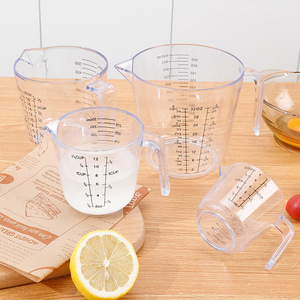 Ensemble de tasses à <span class=keywords><strong>mesurer</strong></span> en plastique graduées doubles numériques de 150 ml/300 ml/600 ml avec poignée - Product Image 3