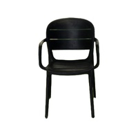 Fauteuil empilable en plastique PP, durable, confortable, moderne et minimaliste, avec accoudoirs, pour salle à manger, hôtel, écologique, vente en gros, style européen