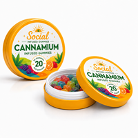 Mini boîte en métal recyclable résistante aux enfants, hermétique et anti-humidité avec couvercle à vis pour snacks, aliments pour animaux, bonbons, chocolats, pilules, cônes