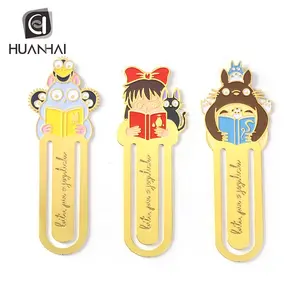 standard size custom souvenir gift gold plated metal stainless steel bookmark with free design