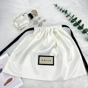 Wholesale Silk Satin Custom Bag Dust Bags For Handbags Shoes Satin Drawstring Bag Packing Pouch