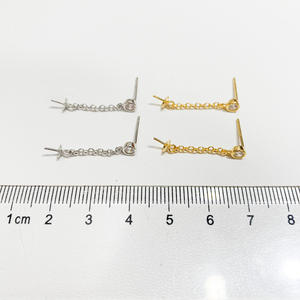 Base para Pendientes de Plata S925 con Perlas Redondas de 9-13mm, Accesorios de Joyería de Plata para DIY, Modelo 22050 - Product Image 4