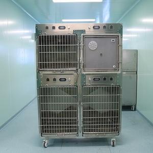 CH 304 hierro de acero inoxidable plegable bloqueable Simple lujo moderno duradero resistente al agua bandeja de madera perrera casas para perros interior - Product Image 4