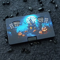 100MM Polyèdre Noir 7-en-1 Cassette Spinning Dice RPG Cthulhu Tabletop Game Accessoire DND Video Tape Metal Dice