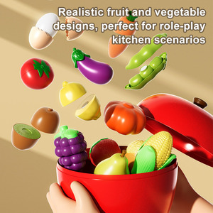 LEZA BABY Set Giocattolo Cucina per Bambini di Alta Qualità, Giochi di Taglio con Frutta e Verdura per Neonati - Product Image 3