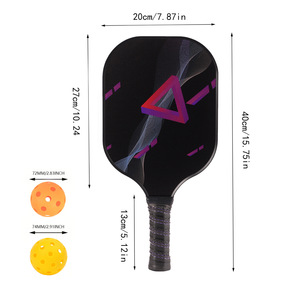 Raquettes de pickleball, 2 raquettes, 4 balles, 1 sac, noyau en nid d'abeille en fibre de verre, antidérapant, entraînement, sports de plein air - Product Image 2