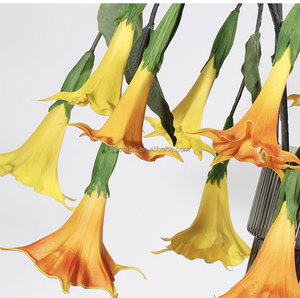 Flor Artificial de Datura <span class=keywords><strong>Stramonium</strong></span> de Alta Calidad, Tacto Realista, 62 cm, 2 Cabezas, Decoración para el Hogar y Bodas - Product Image 6