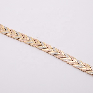 Bracciali di moda donna in titanio di alta qualità placcati in oro 3 colori gioielli magnetici Dropshipping per terapia sana - Product Image 5