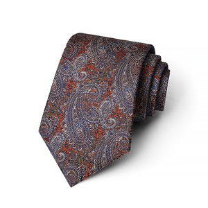 Cravatta Formale da Uomo a Righe Larga 8cm Tessuta a Mano Adatta per Occasioni Come Colloqui di Nozze e Testimoni - Product Image 6