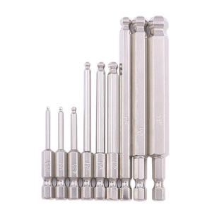 1/4 pollici hexagon shank drill bit esagonale magnetico palla end hex punte cacciavite H1.5H2.0H2.5H3.0H4.0H5.0H6.0H8.0H10 - Product Image 6
