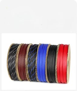 Bright Colored Braided Polyester PET Mesh Sleeve <strong>Spiral</strong> Wrapping Audio <strong>Electrical</strong> Wires Protector Inside Diameter 10mm-30mm - Product Image 5