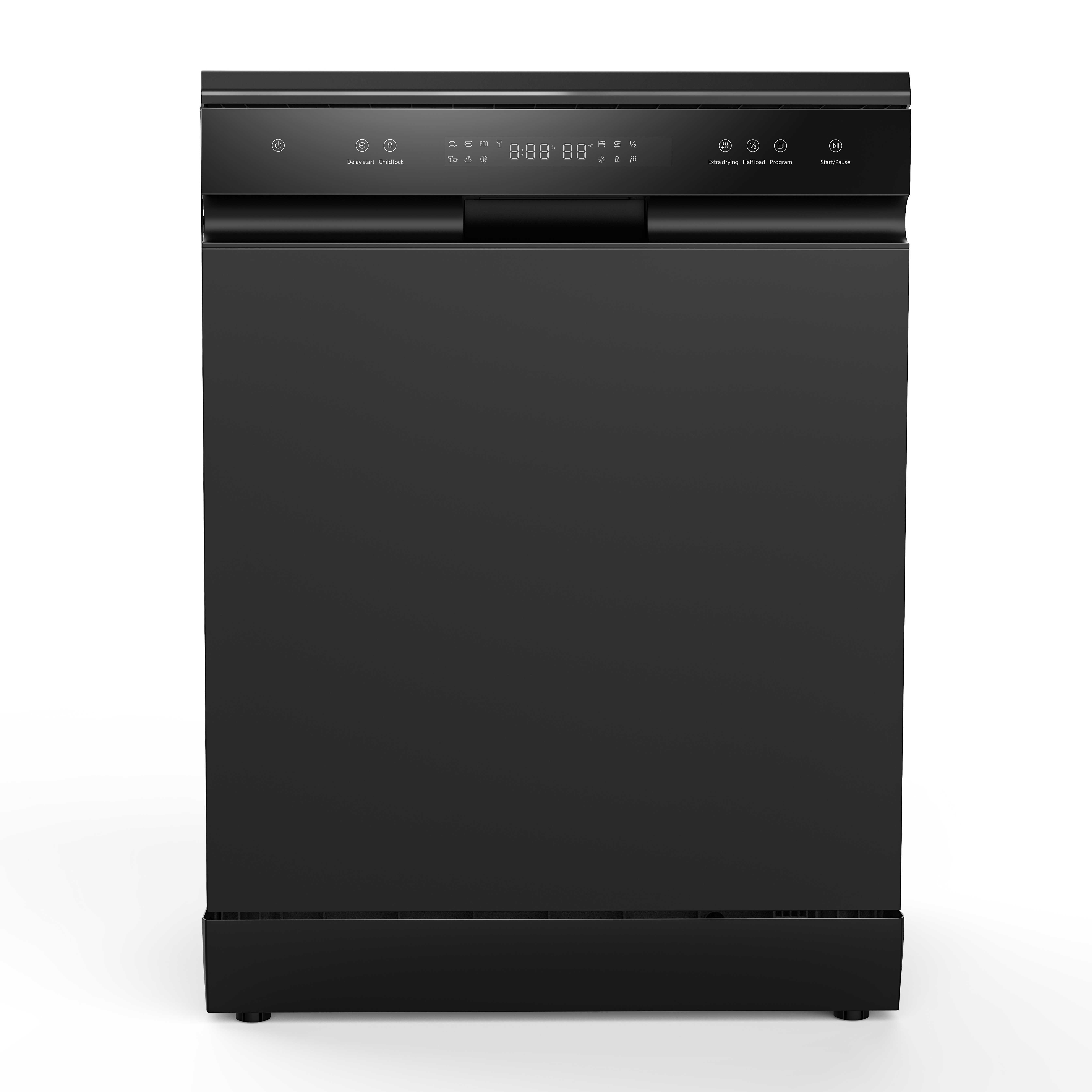 Smart Home 60cm Freestanding Dishwasher Stainless Steel Appliance 12 Sets Capacity 1740W Power 1 Year Warranty for Household