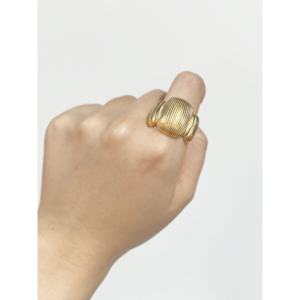 Anello Estivo YFB R441 Regolabile in Acciaio Inossidabile con Finitura Martellata, Anello alla Moda per Uomo e Donna - Product Image 2