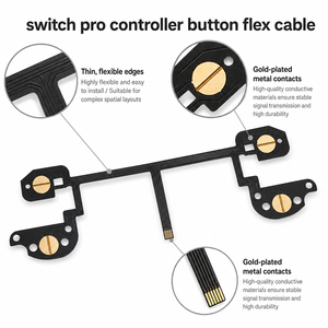 Cable flexible de cinta NSLikey para el controlador Nintendo <span class=keywords><strong>Switch</strong></span> <span class=keywords><strong>Pro</strong></span>, cable flexible de cinta conductora para los botones R L ZR ZL - Product Image 4