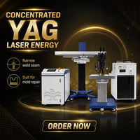 Machine de soudage laser à commande joystick pour grue, 300W 400W 500W, pour moules, soudage YAG, fibre optique, métal, acier, alliage, batterie, soudeuse cantilever