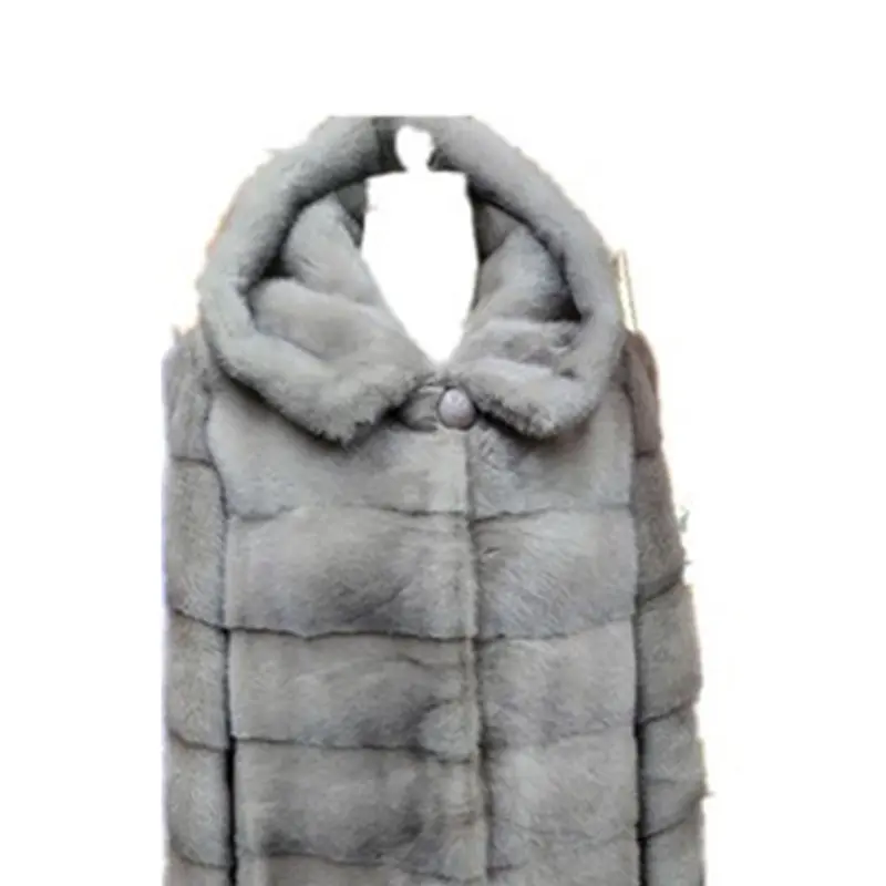 Quick Shipping Personalized Comfortable Vintage Charming Turn Down Collar Cheap Faux Fur Long Coats For Women