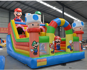 Castillo Inflable Comercial de Mario con Tobogán para Niños, Casa de Brinco Inflable para <span class=keywords><strong>Alquiler</strong></span> en Fiestas - Product Image 4