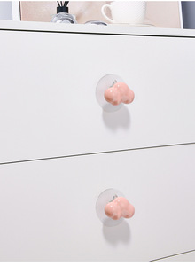 Los nuevos tiradores de muebles de cerámica de dibujos animados en forma de perilla de gabinete blanco rosa nube para habitación de niños con bebés y niños - Product Image 2