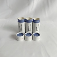 100% biodégradable écologique déodorant bâton boîte biodégradable personnalisé cylindre Tube emballage Push Up baume à lèvres papier Tube