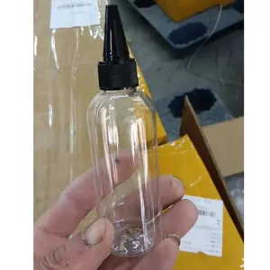 Bottiglie all'ingrosso di plastica da spremere da 100ml con tappo a spirale e coperchi per spremere bottiglie di plastica per olio portatile