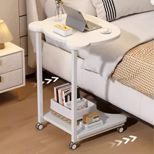 Mesa auxiliar móvil en forma de <span class=keywords><strong>C</strong></span> para el hogar, oficina y muebles, mesita de noche de café pequeña moderna con ruedas para uso en sofá y cama - Product Image 3