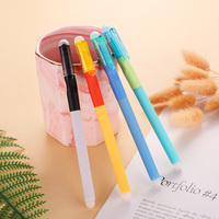 Pulpen Gel 0.5mm Tinta Hitam Retractable Stainless Steel Nipple Soft Grip Hemat Biaya