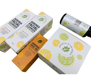 Folding <strong>Essential</strong> Oil Bottle Cosmetic Paper Cardboard Box Packaging for 1oz 2oz Lotion Serum Skincare Bottles - Product Image 2