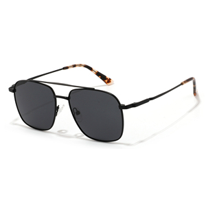 Gafas de Sol Rectangulares Unisex, Montura Metálica Completa, Lentes Polarizadas Gris Oscuro, 100% Protección UV, Uso en Exteriores, Adultos - Product Image 1