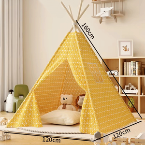 <span class=keywords><strong>Tipi</strong></span> de Lona Portátil para Exteriores, Tienda de Campaña Infantil, <span class=keywords><strong>Tipi</strong></span> para Niños, Color Gris, Tienda de Campaña Infantil Estilo Indio - Product Image 4