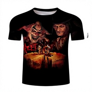 <b>Halloween</b> <b>T</b> <b>Shirt</b> Sublimation Printing 100 Percent Cotton Unisex Casual Sport Gym <b>Shirt</b> Regular Fit Breathable Short - Product Image 1