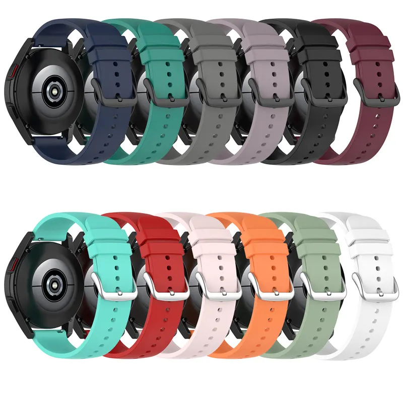 20mm Watch Bands Quick Release Sport Silicone Strap For Samsung Galaxy Watch 4 Classic 42mm Smart Watch Bracelet