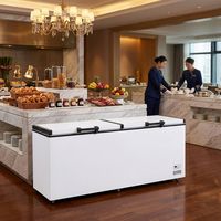 Congelador Comercial Eléctrico Mecánico de 3 Puertas, de Una Sola Temperatura, Sin Escarcha, con Enfriamiento por Aire, para Uso en Supermercados, Personalizable
