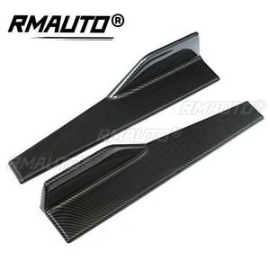 2 pièces Ailerons latéraux universels en fibre de carbone de 45 cm pour jupes de voiture, séparateurs de bas de caisse, lèvres de pare-chocs, style carrosserie automobile - Product Image 4