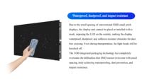 Pantalla LED COB para Interiores de 16:9 Ultra HD, Slim, Micro Pixel Pitch P1.2, a Todo Color, 4K/8K, HDR10+, Legible Bajo la Luz Solar, Color P3, 5 Años de Garantía
