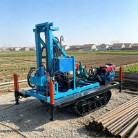 Mini-foreuse légère de 100 m pour puits d'eau avec commandes simples pour jardins domestiques et petites exploitations agricoles