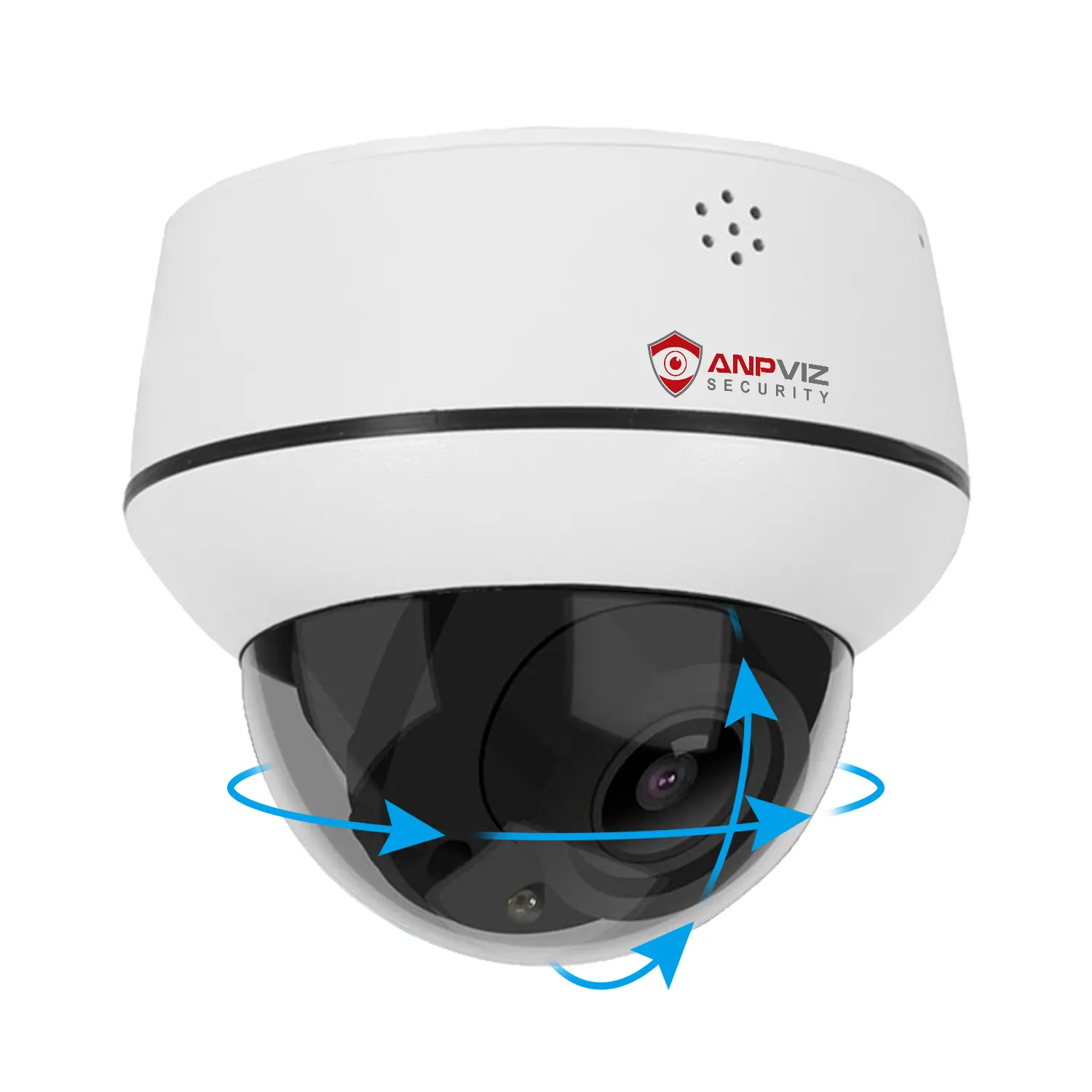 Anpviz-cámara IP POE de 5MP para exteriores, videocámara domo de seguridad con Zoom óptico 4X, Audio bidireccional, IP66, IR, 30m, H.265