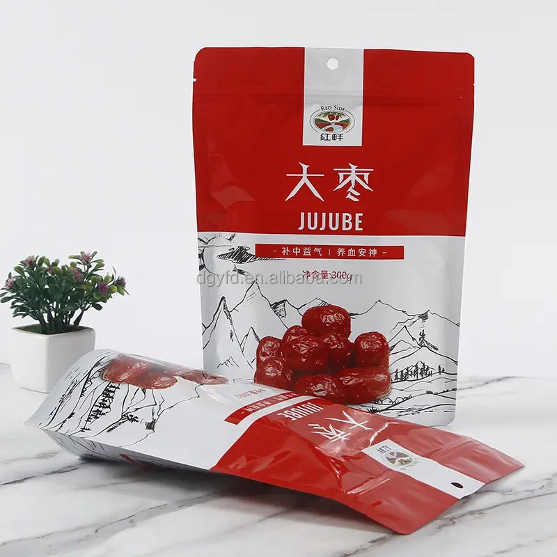 Noix alimentaire sacs d'emballage impression logo personnalisé pochette debout sac d'emballage alimentaire snack grains café thé emballage sac en mylar