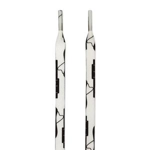 เชือกผูกรองเท้าโพลีเอสเตอร์แบบแบนพิมพ์โลโก้ตามสั่งขายส่ง สำหรับรองเท้าผ้าใบ ความยาวตามสั่ง สไตล์สปอร์ต - Product Image 1