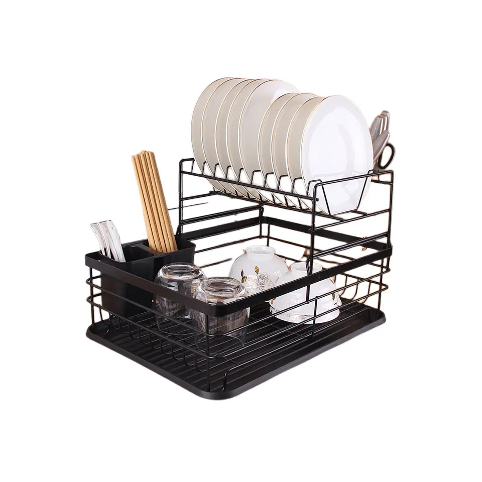 Top selling kitchen iron bowl plate tableware storage for shelving freestanding organizer rack holder