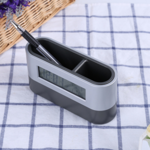 BSCI nhà máy trang trí nội thất bàn bảng đồng hồ kỹ thuật số snooze chủ bút với LED báo động đếm ngược lịch và hiển thị nhiệt độ - Product Image 4