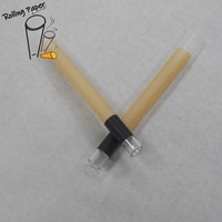 Papier à rouler non blanchi pour cigarettes, tube en papier à rouler avec embout en verre transparent, logo personnalisé, papier à rouler blanchi pour cigarettes
