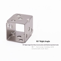 Connecteur d'angle en acier en forme de L à angle droit pour meubles, chaises, armoires, placards